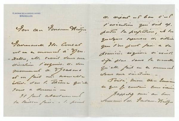 Eigenh. Brief mit U.