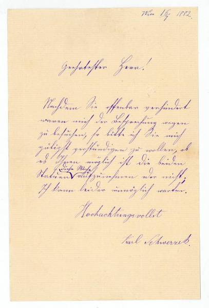 Eigenh. Brief mit U.