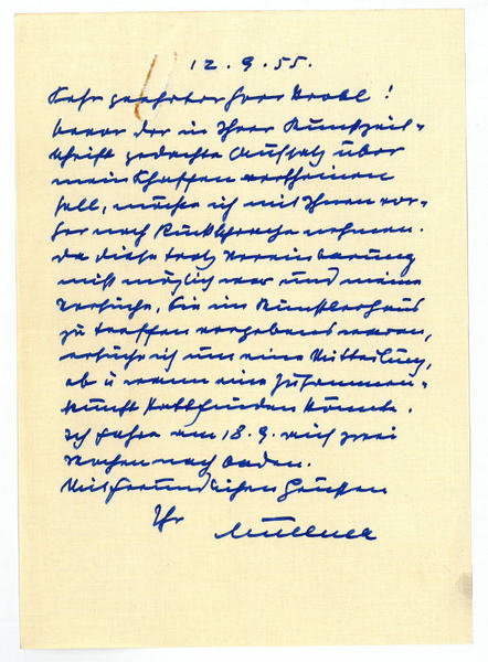 Eigenh. Brief mit U.