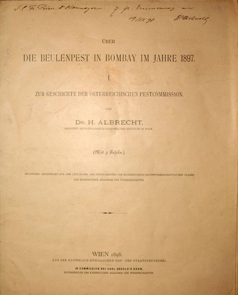 Über die Beulenpest in Bombay im Jahre 1897.