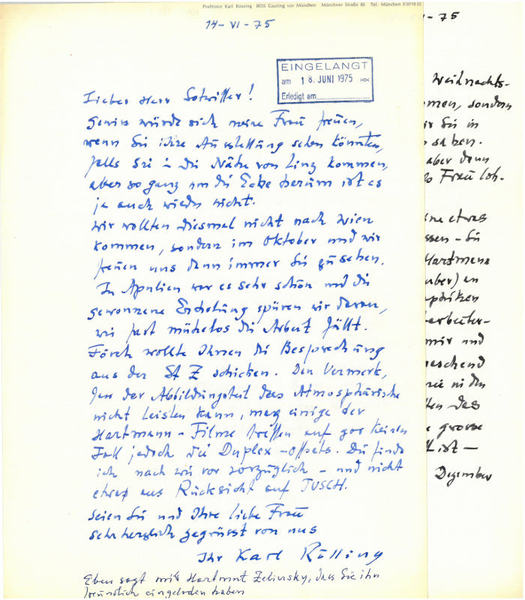 26 eigenh. Briefe mit U.