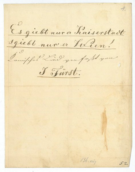 Eigenh. Manuskript mit Namenszug.