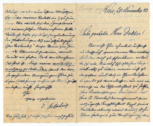 Eigenh. Brief mit U.