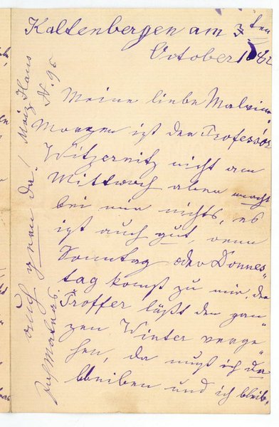 Eigenh. Brief mit U.