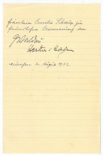 Widmung mit eigenh. U.