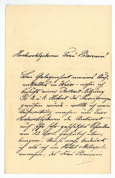 Eigenh. Brief mit U.