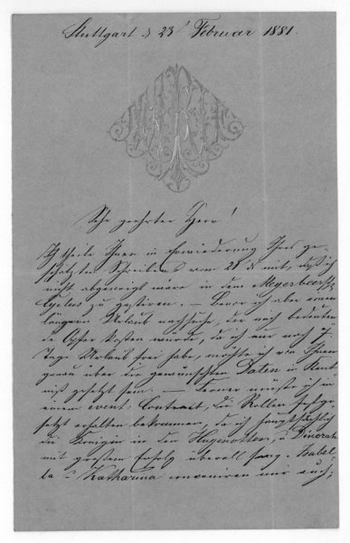 Eigenh. Brief mit U.