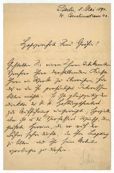 Eigenh. Brief mit U.