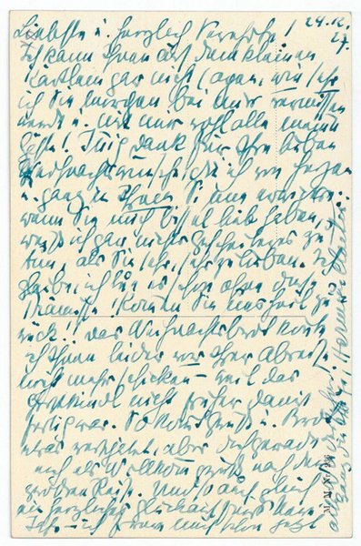 Eigenh. Postkarte mit U.