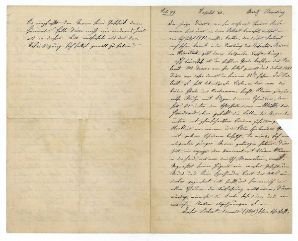 Eigenh. Schriftstück.