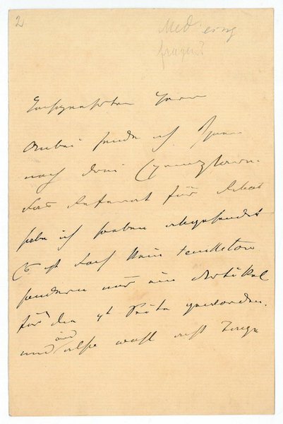 Eigenh. Brief mit U.