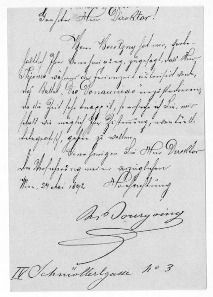 Eigenh. Brief mit U.