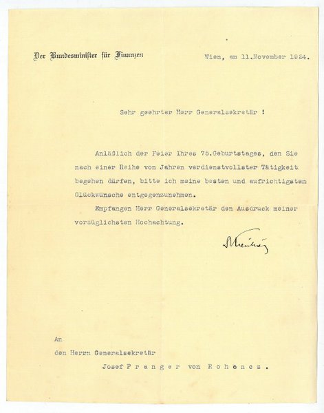 Ms. Brief mit eigenh. U.