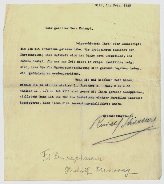 Ms. Brief mit eigenh. U.