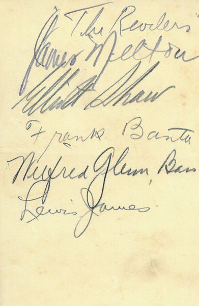 Albumblatt mit den eigenh. U. von James Melton, Elliot Shaw, …