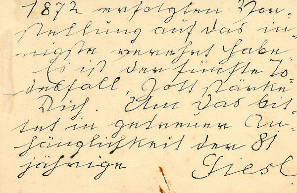 Eigenh. Briefkarte mit U.