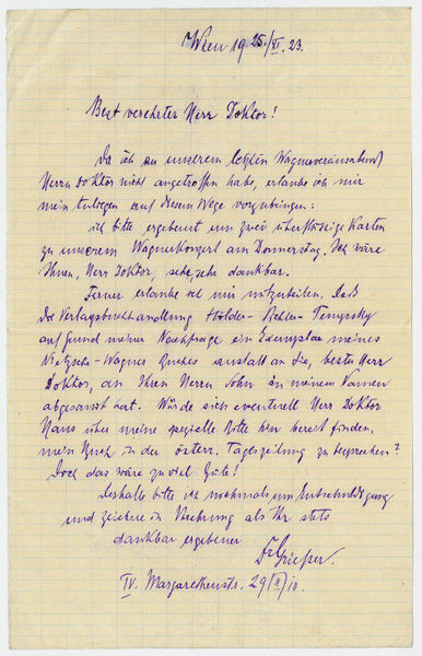 Eigenh. Brief mit U.