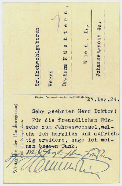 Ms. Bildpostkarte mit eigenh. U.