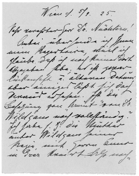 Eigenh. Brief mit U.