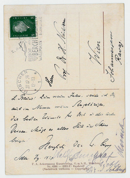 Eigenh. Bildpostkarte mit U.