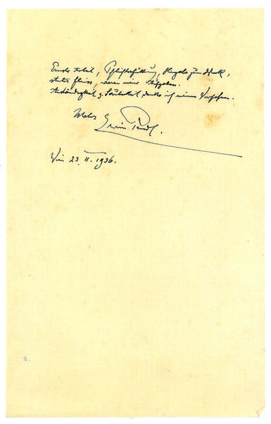 Eigenh. Albumblatt mit U.