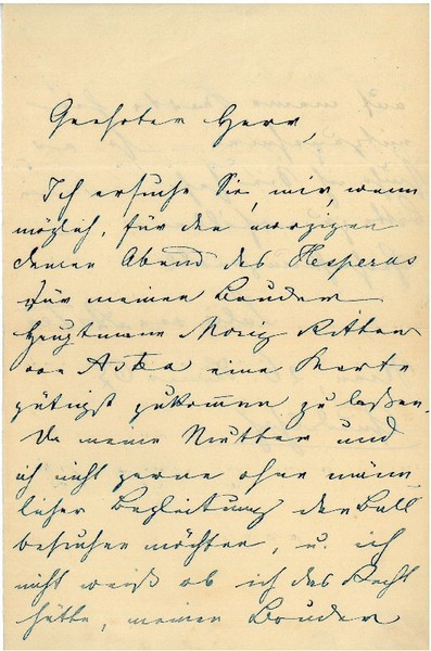 Eigenh. Brief mit U.