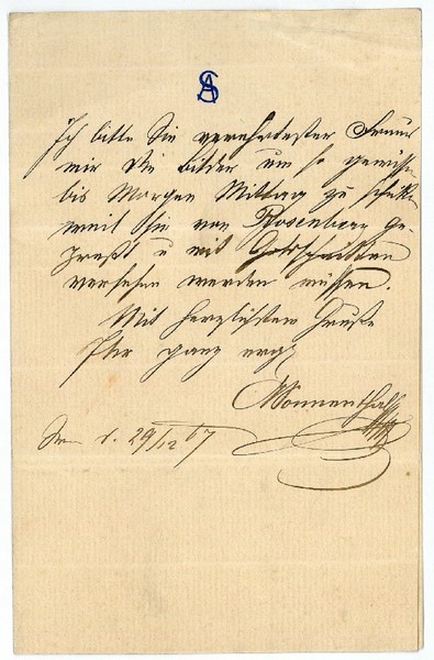 Eigenh. Brief mit U.