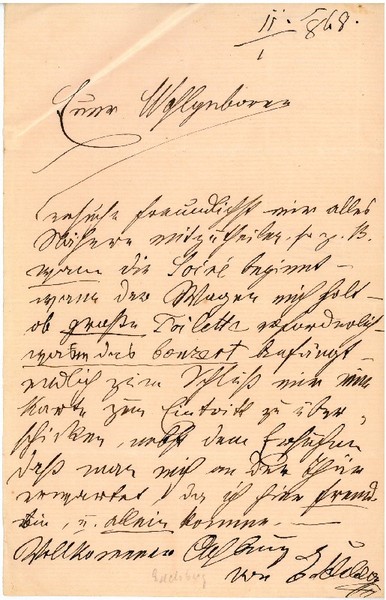 Eigenh. Brief mit U.