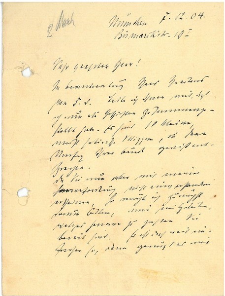 Eigenh. Brief mit U.