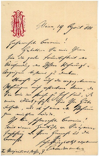 Eigenh. Brief mit U.