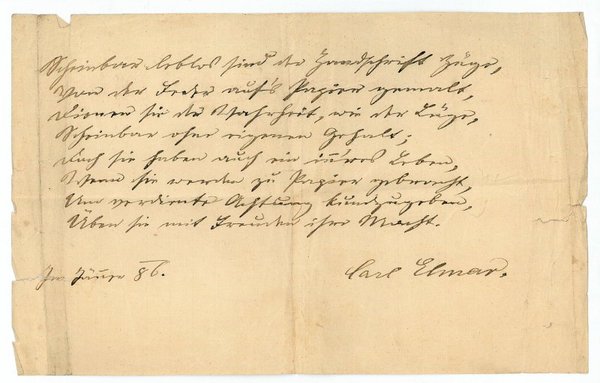 Eigenh. Albumblatt mit U.