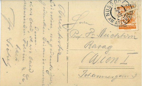 Eigenh. Brief mit U. und eh. Bildpostkarte mit U.