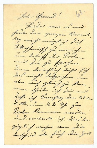 Eigenh. Brief mit U.