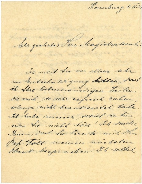 Eigenh. Brief mit U.