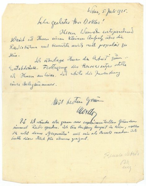 Eigenh. Brief mit U.