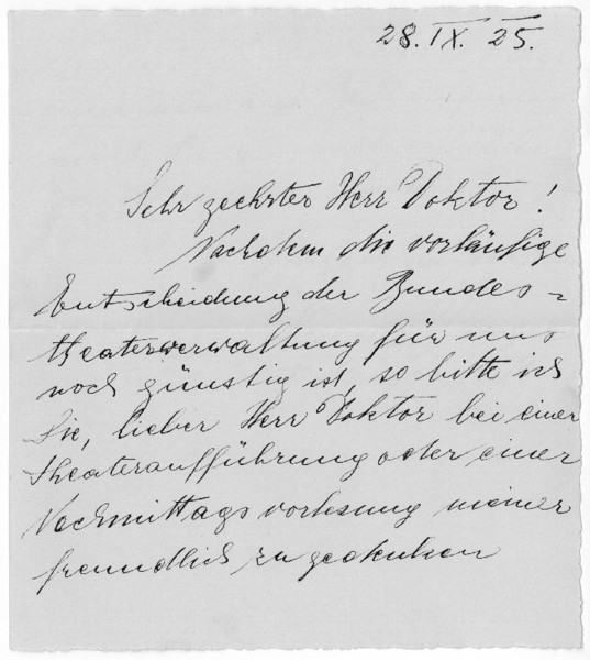 Eigenh. Brief mit U.