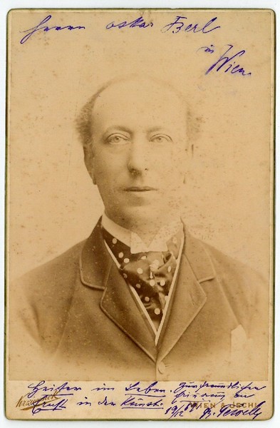 Kabinettphotographie mit eigenh. Widmung und U.