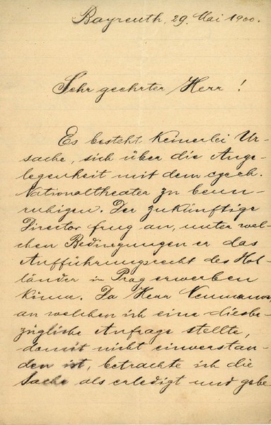 Eigenh. Brief mit U.