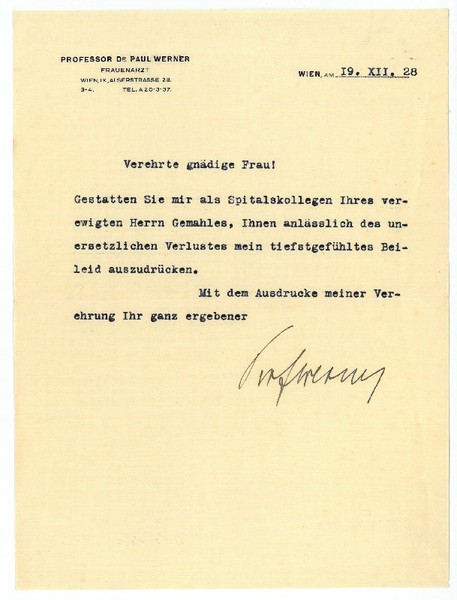 Ms. Brief mit eigenh. U.