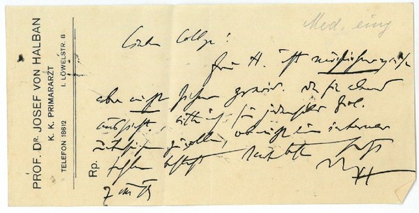 Eigenh. Brief mit U.