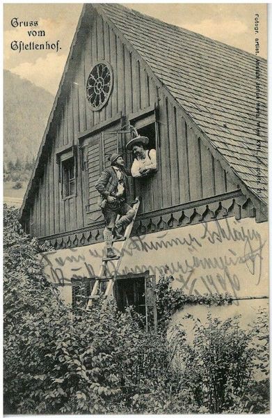 Postkarte mit eigenh. U.