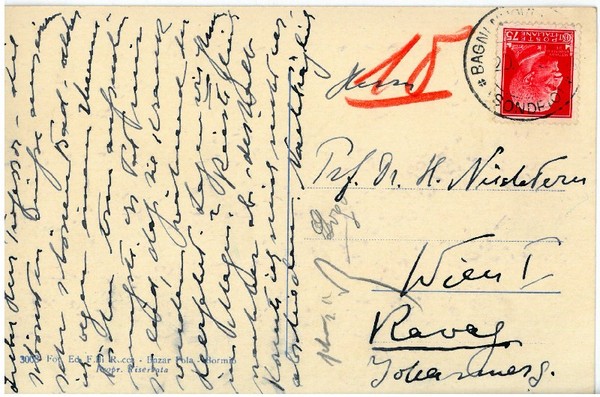 2 eigenh. Postkarten mit U.