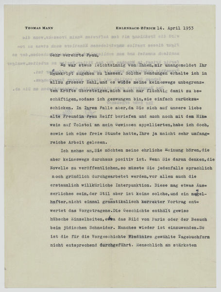 Typed letter signed.
