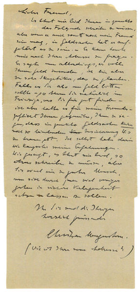 Eigenh. Brief mit U.