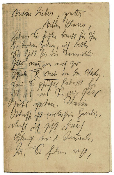 Eigenh. Brief mit Paraphe ("H").