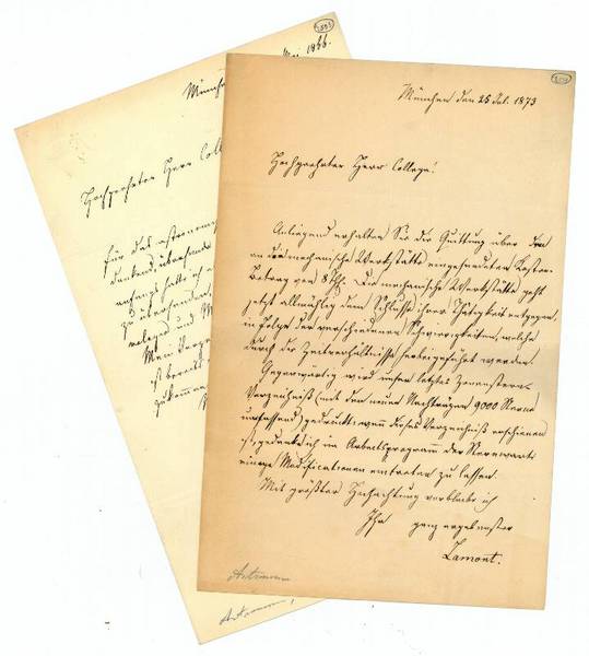 2 eigenh. Briefe mit U.