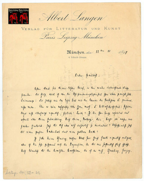 Eigenh. Brief mit U. ("Thomas Mann").