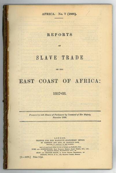 Africa. No. 7 (1888). Reports on Slave Trade on the …
