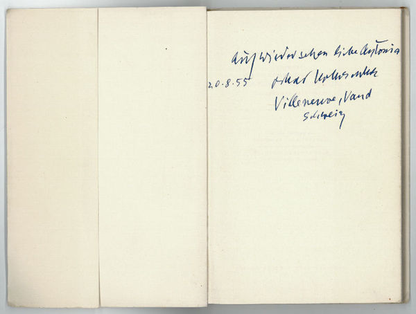 Eigenh. Widmung mit U. in: O. K.: Entwürfe für die …