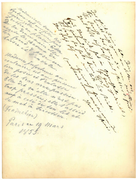 Autograph manuscript, poem in German and French, signed twice ("Heinrich …
